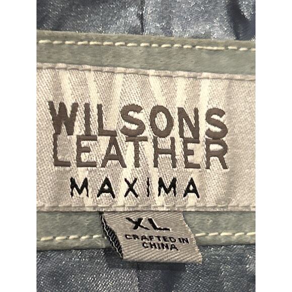 Powder Blue Suede Leather Jacket - Picture 7 of 7